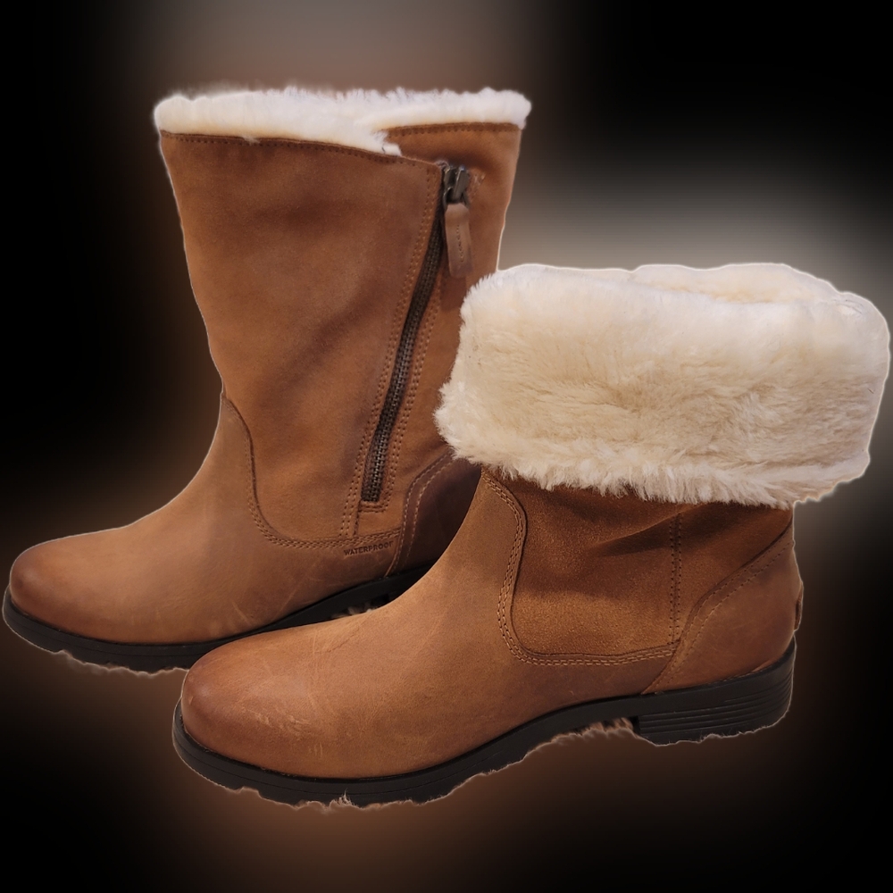 ➖SOREL➖ Emelie Fold Over, Sherling Lined, Leather Boots ☃️